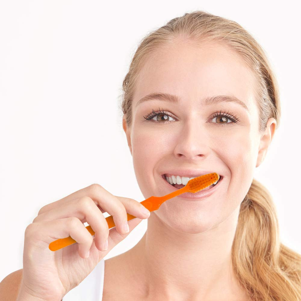Soft Bristle Toothbrush Value Pack Angled Neck Plaque Removal Assorted 6 Count