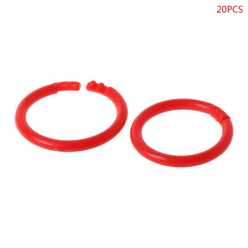 20x for Creative Plastic Circle Multi-Functional Loose Leaf Ring Binder Hoop For