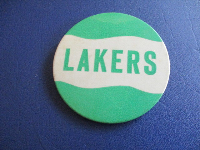 Vintage  Lakers 3 " Pinback Button BC