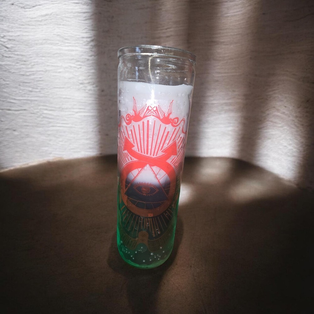 Double Action Evil Eye Multicolor 7 Day Prayer Candle