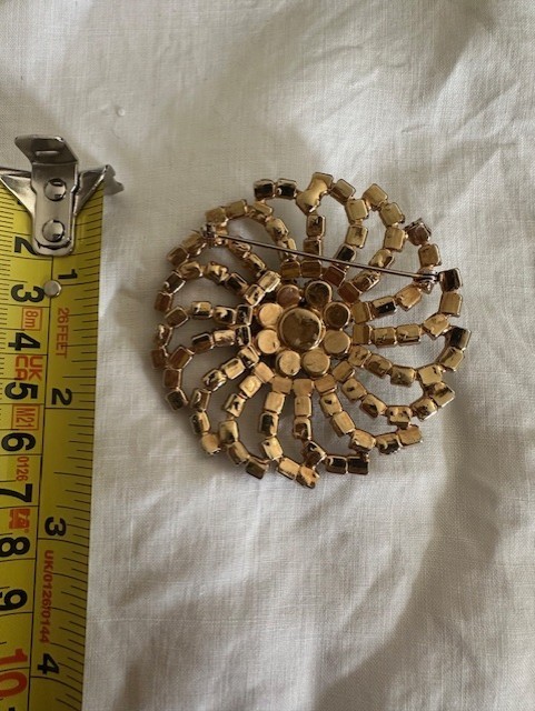large statement sparkley brooch
