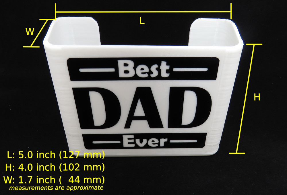 Wall Mounted Remote Control Holder - Best Dad Ever - Great Father's Day Gift