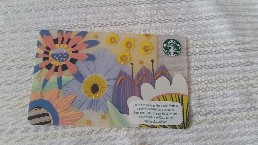 Starbucks card germany card Flowers 2018 NEW