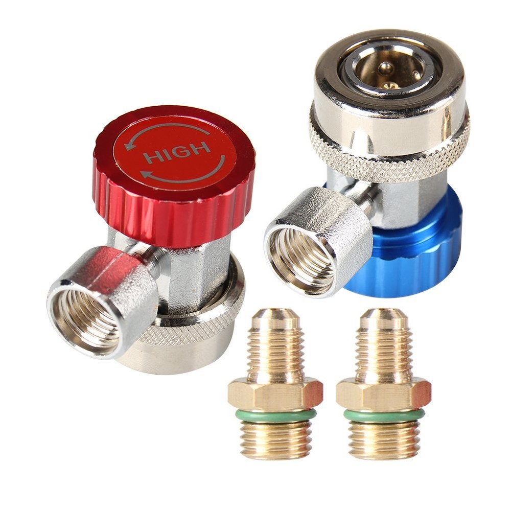 2Pack A/C High Low Side Quick Connector Adapter Fitting Coupler Kit For Car AC