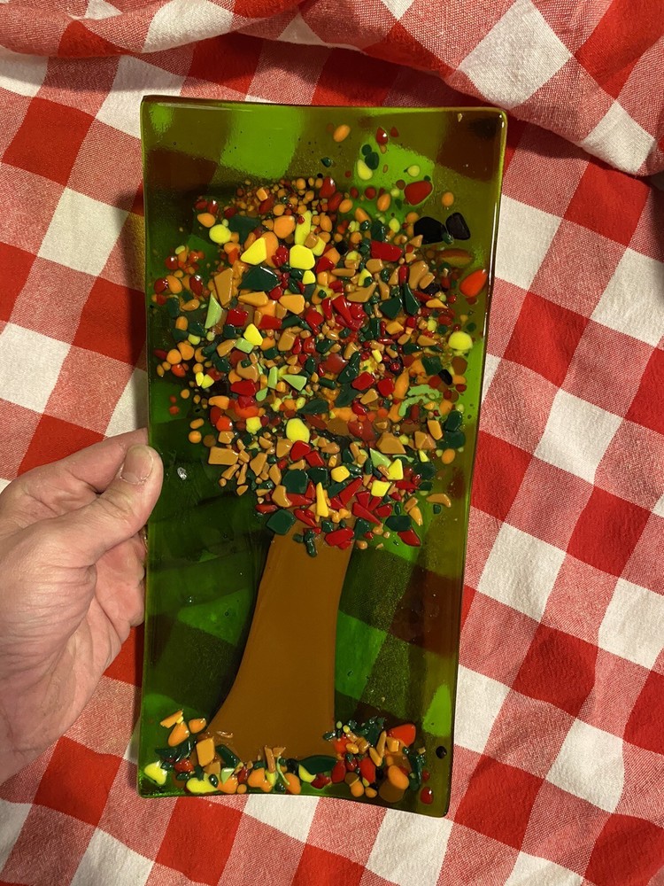 Infused Glass Studio Art Dish Beautiful