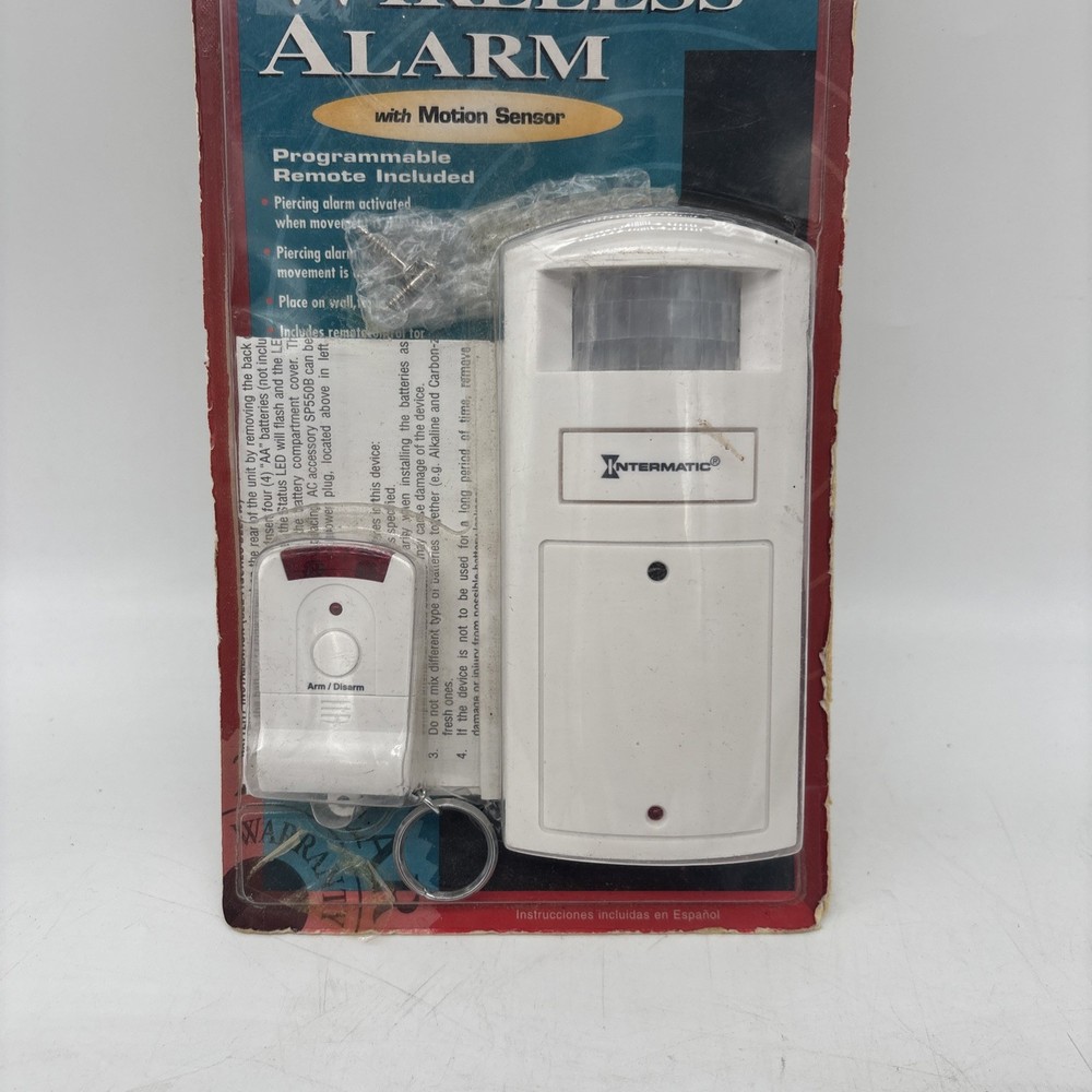 Intermatic Wireless Alarm SP2108 Motion Sensor White With Remote Control