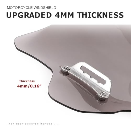Motorcycle Scooter Windshield 4 millimeters Clear Plastic Acrylic comes with