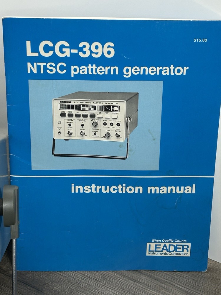 Leader LCG-396 NTSC Pattern Generator & Instruction Manual Original Box Tested