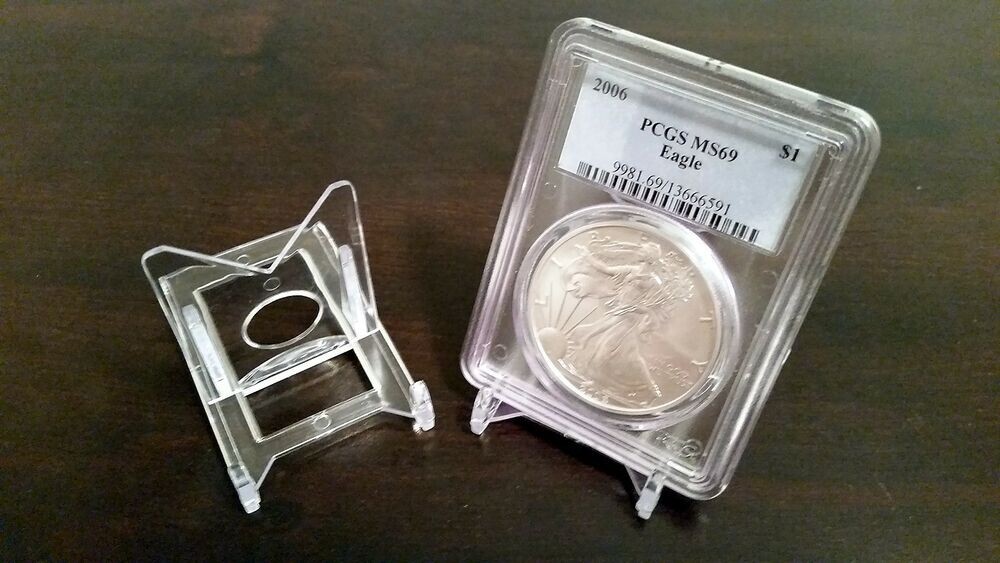 *15 Adjustable 2-Part 2" Display Stand Easel Coins Strikes Rounds Bars Ingots
