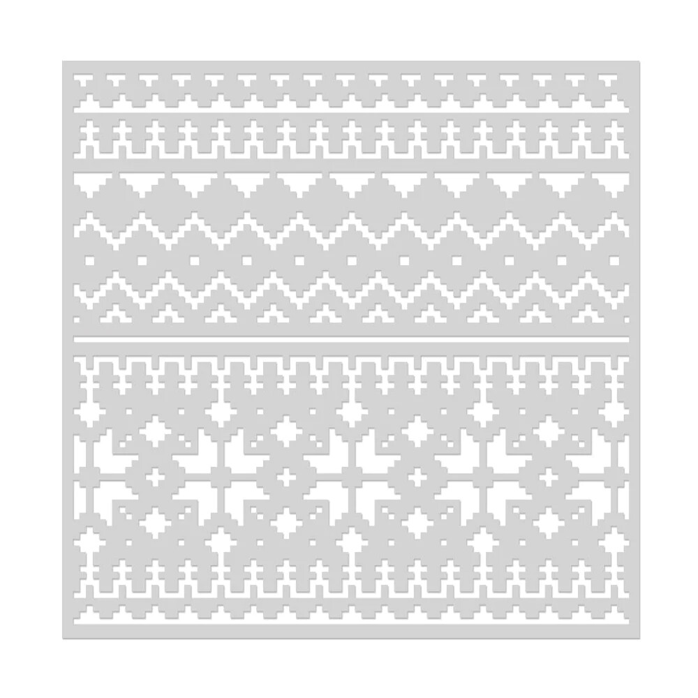 New Hero Arts "SWEATER PATTERN" Stencil 6"x6"  2022