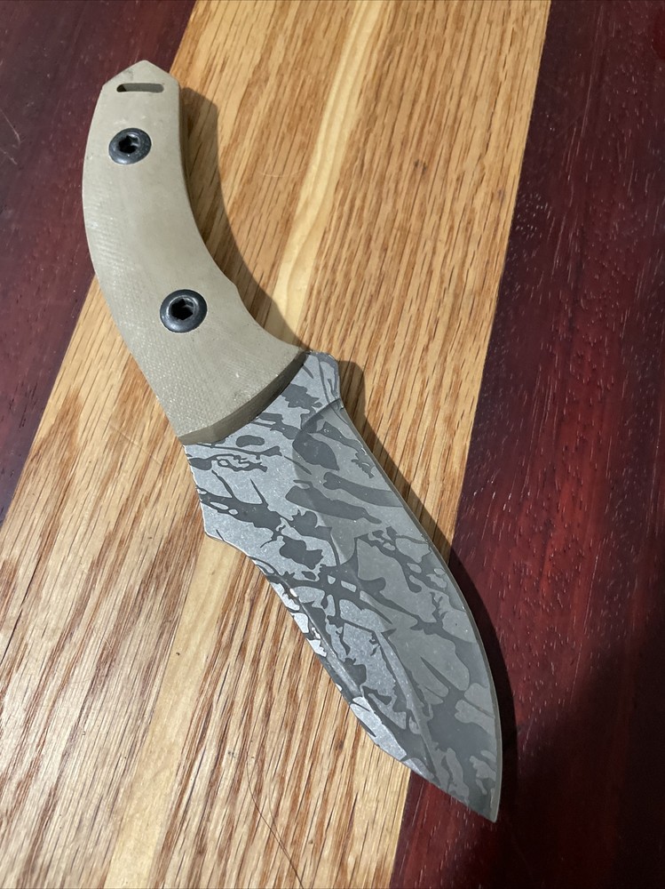 Unknown Maker Beefy Fixed Blade Knife Unmarked MINT