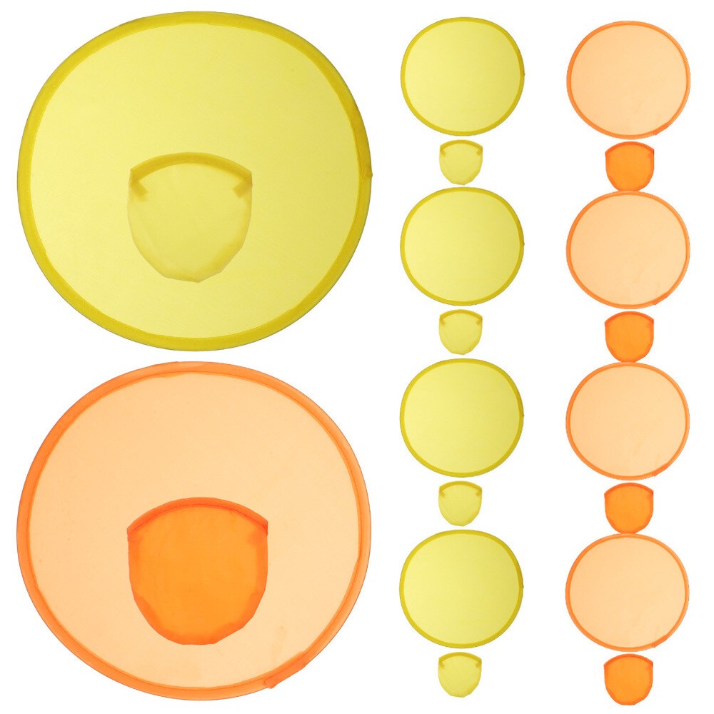 16pcs Foldable Flying Disc Flying Plate Plaything Foldable Fan