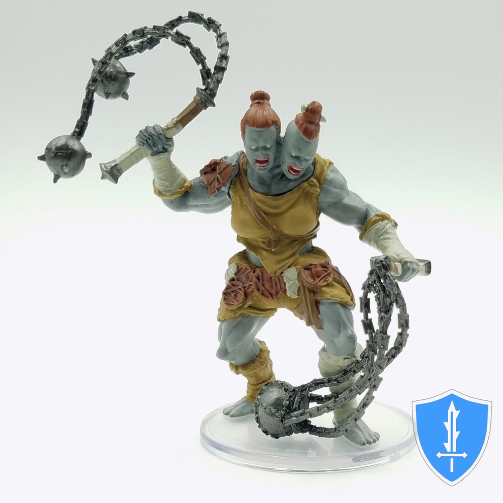 Ettin (flails) - Bestiary Unleashed #32A Pathfinder Battles D&D Miniature