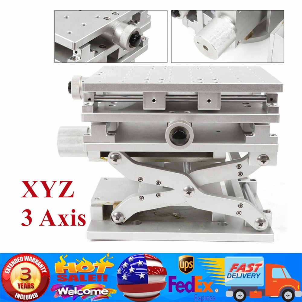 XYZ Axis 3D Workbench 3 Axis Moving Work Table Laser Marking Machine Optical Lab