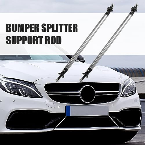 2pcs 200mm 7.87" Splitter Support Rods Adjustable Front Rear Silver Tone