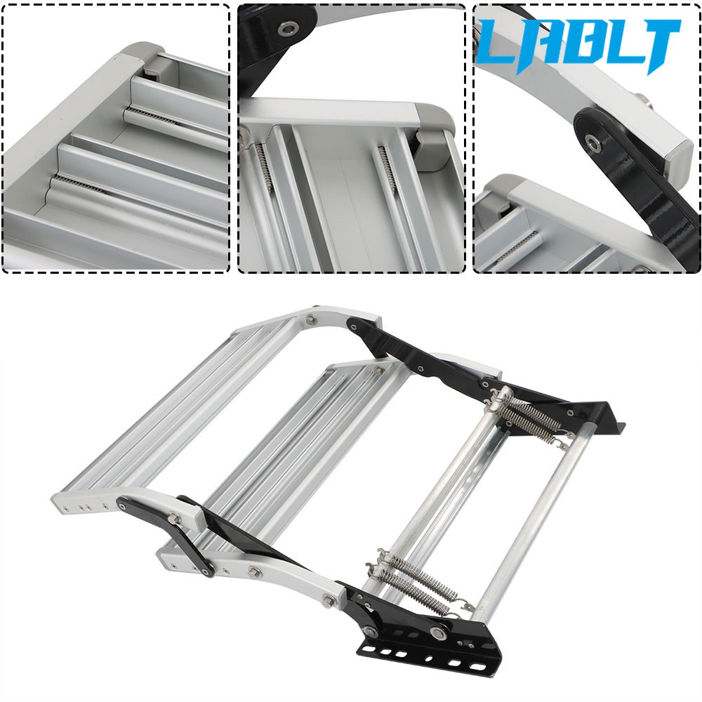 LABLT Manual Pull Out Retractable Two Step RV Camper Platform Steps Stair