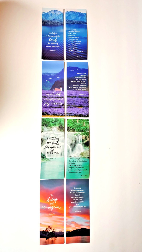 4  Christian Double Sided Bookmarks