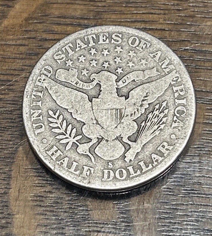 1911 S US Barber Silver Half G +
