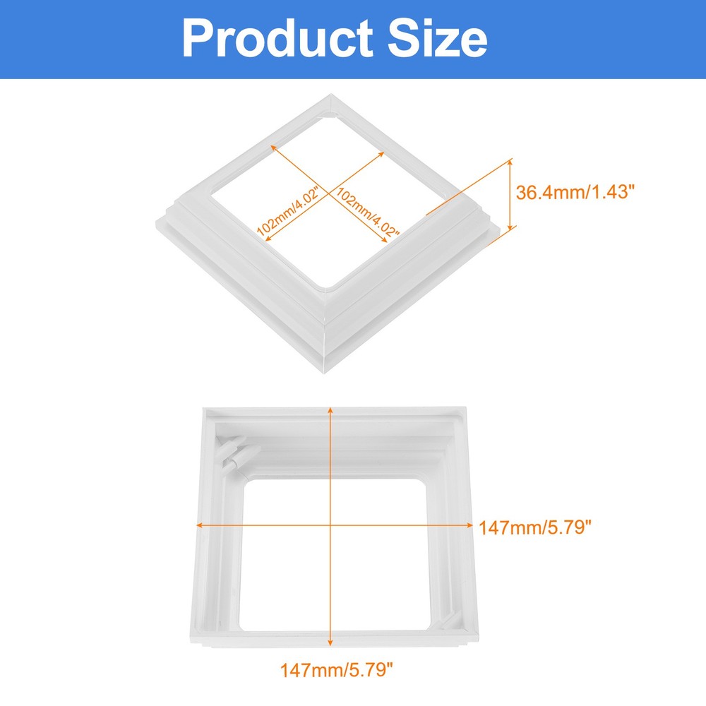 8Pcs Post Skirt, 4"x4" Plastic Base Cover Split Style, White