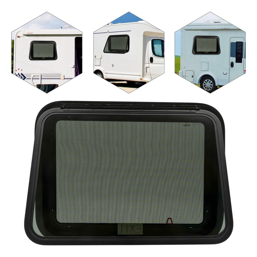 30" Width X 22" Height RV Window Cargo Trailer RV Push Out Window W/ Screen