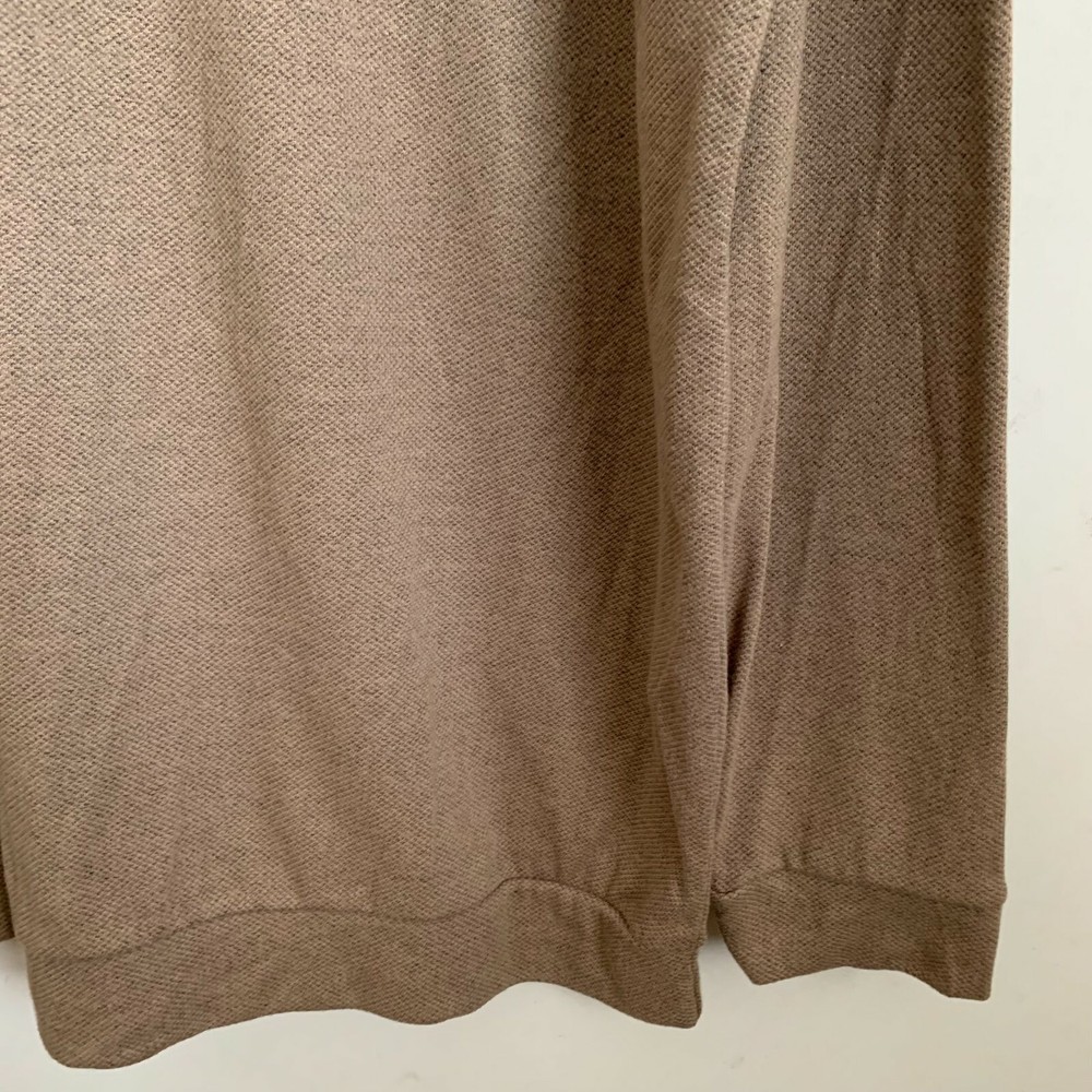 Roundtree Yorke Performance Shirt Pullover Khaki 1/4 Zip Pockets (3 Sizes) NEW
