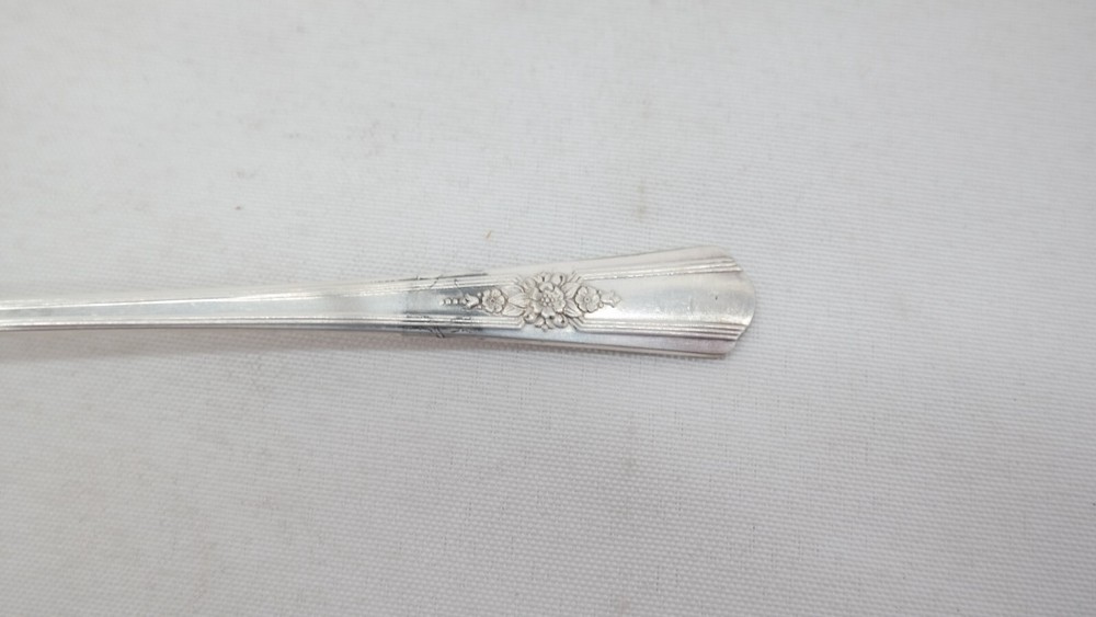 Wm Rogers Desire Pattern Silverplate Iced Tea Spoon TF