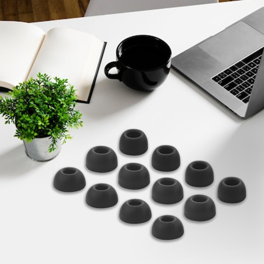Ear Tips for Beats Fit Pro - 6 Pairs Silicone Eartips, Replacement Black