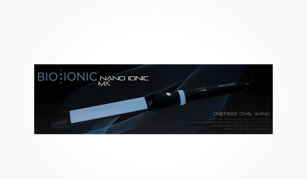 Bio Ionic OnePass Oval Wand - 1 Pc Curling Iron NEW!