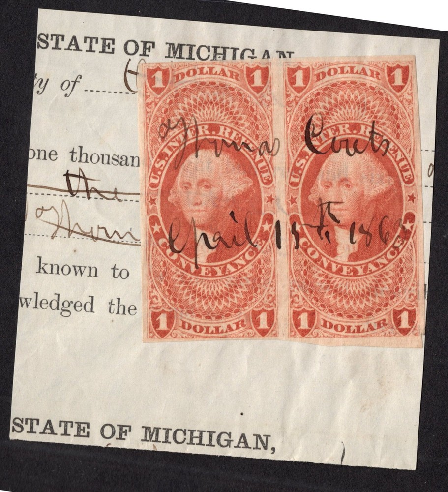 U.S. - R66a - Pair on Partial document