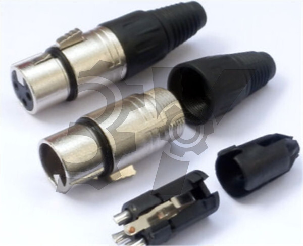 1PCS XLR Female 3-pin Plug Connector MicrophPatch NEW