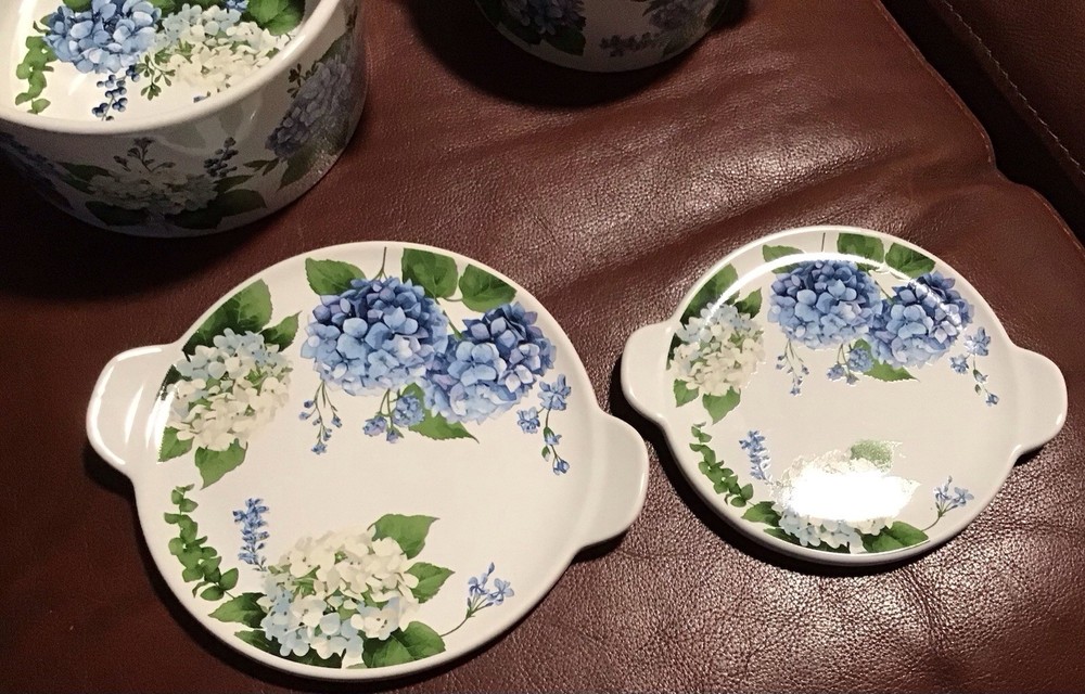 TEMP-TATIONS HYDRANGEA EASTER SPRING GORGEOUS PATTERN 🌱 🐣 HTF TEMPTATIONS Set