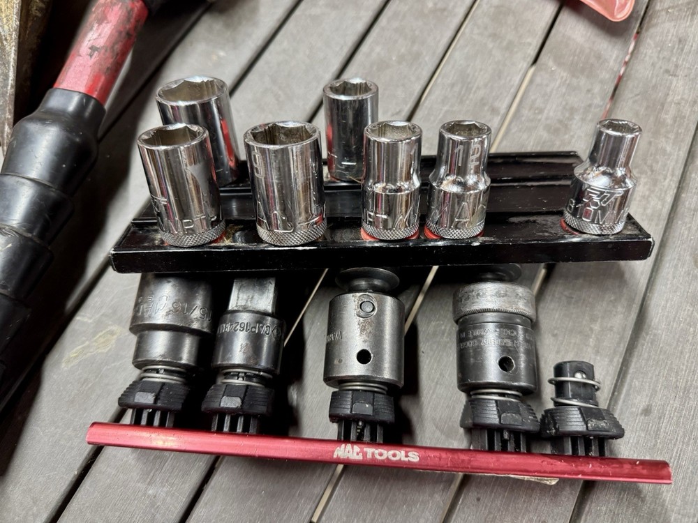 Mac Tools 3pc Brass Punch Set Brass Hammer proto snap on socket set Random