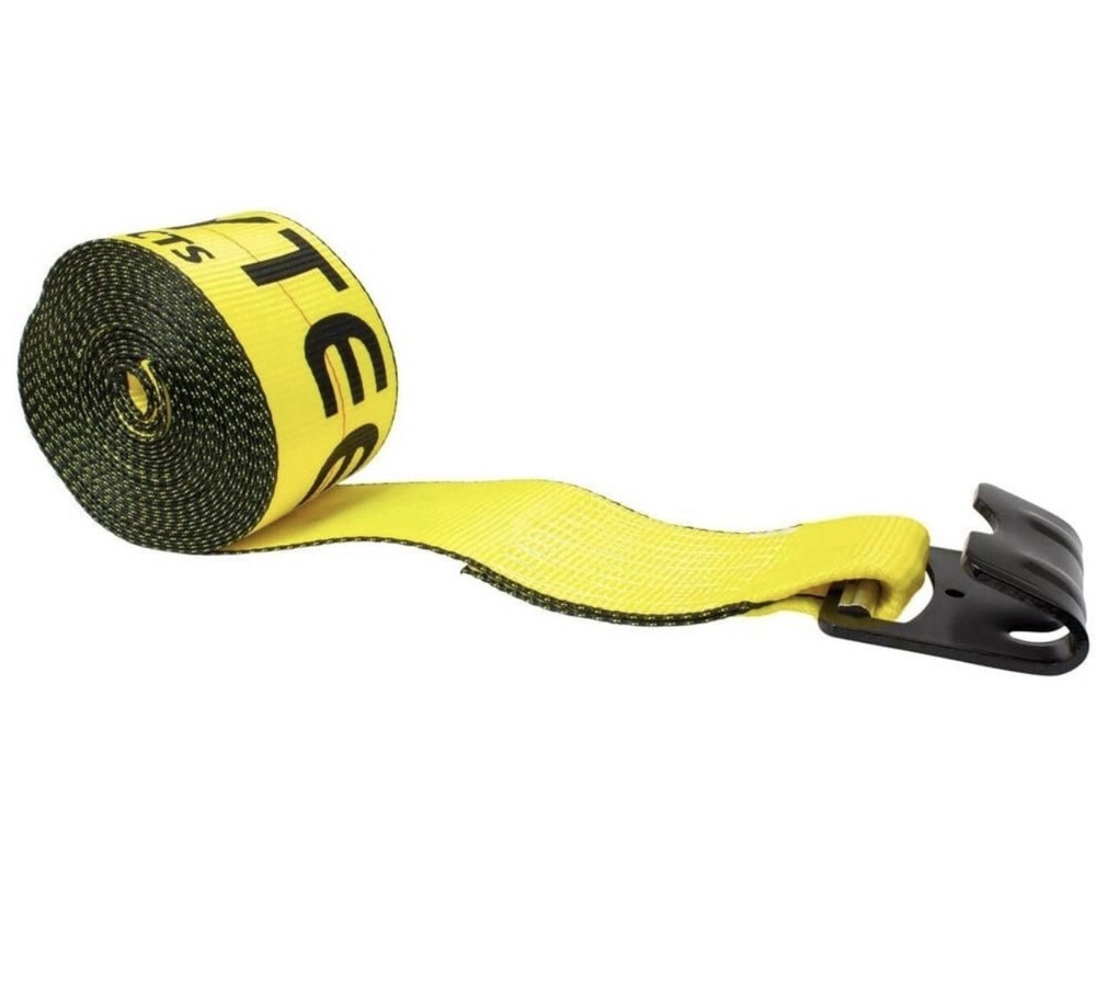 4 in. x 27 ft. Winch Strap with Flat Hook MT