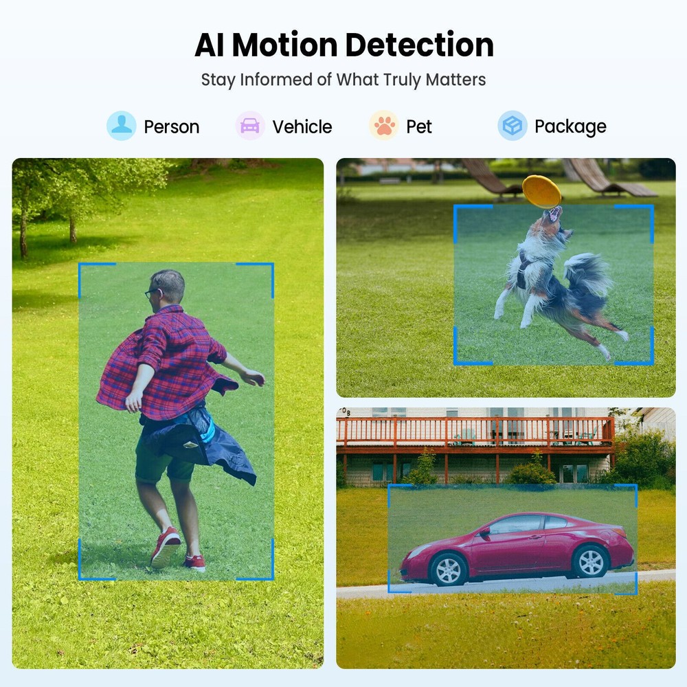 ARCCTV 4MP Wireless WIFI Security Camera System Solar Battery Powered 2Way Audio