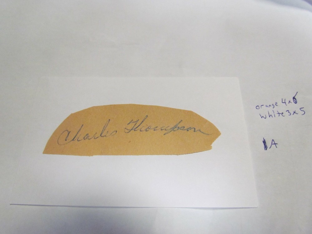 Charles Thompson autographed Cut/Index Card