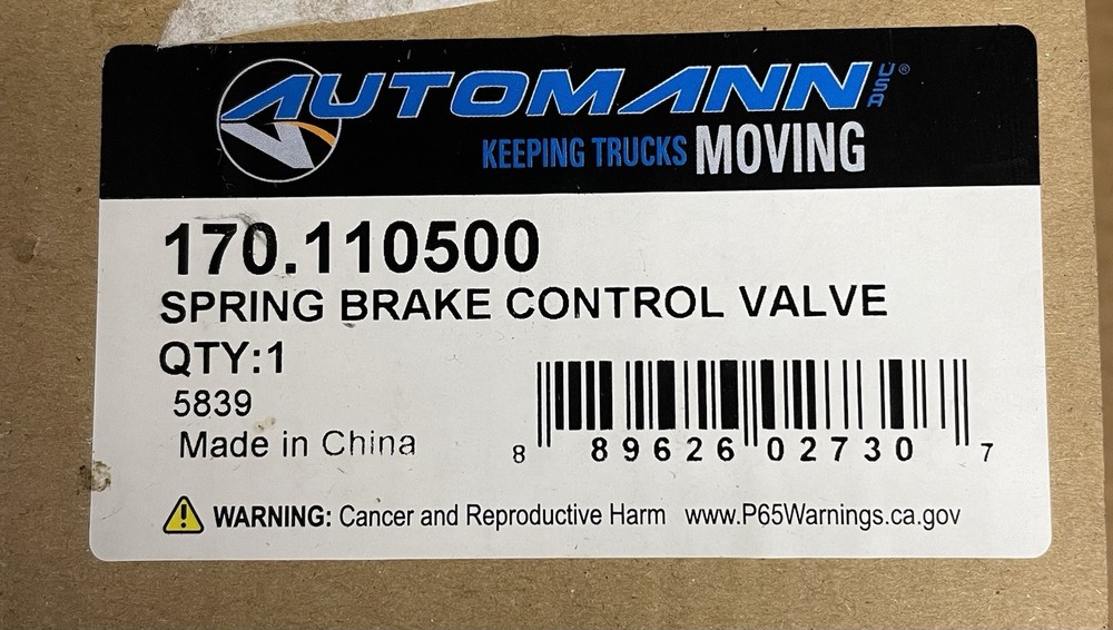 Automann Spring Break Control Valve 170.110500