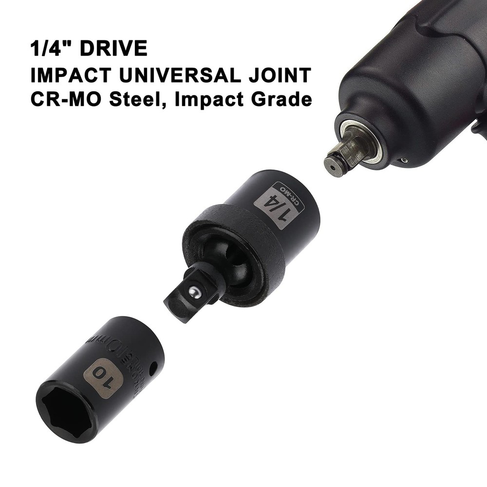Mayouko 55PCS 1/4 Inch Drive Master Impact Socket Set, With Accessory