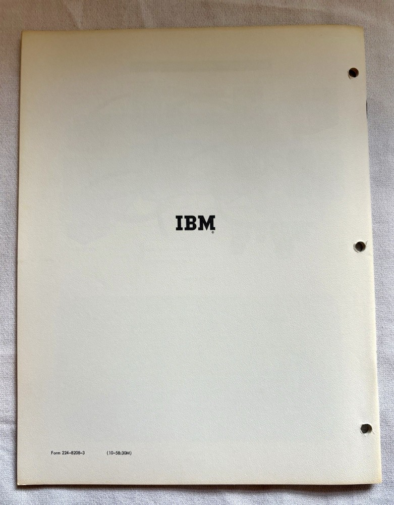 1955 IBM Electronics Machine Functions Book Vintage Original 1950