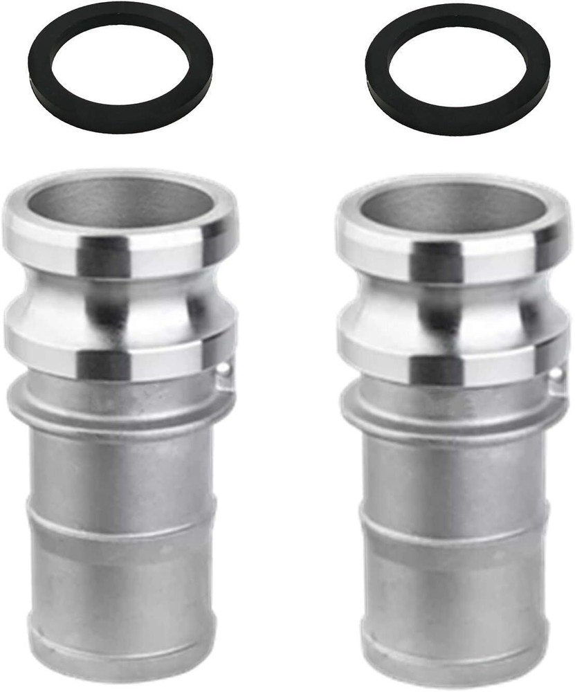 2PCS Aluminum Global Type E Cam and Groove Hose Fitting 0.75" Plug x 0.75" Ho...
