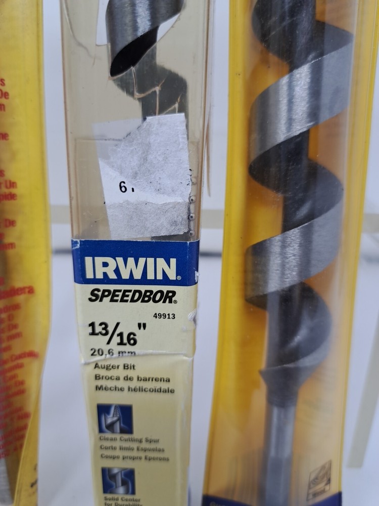 Assorted Irwin Auger Bit Lot 4ea.