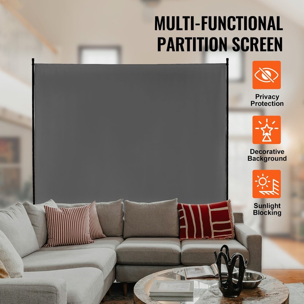 Space Separator One-Panel Privacy Barrier 6FT Indoor Privacy Shield Segregation