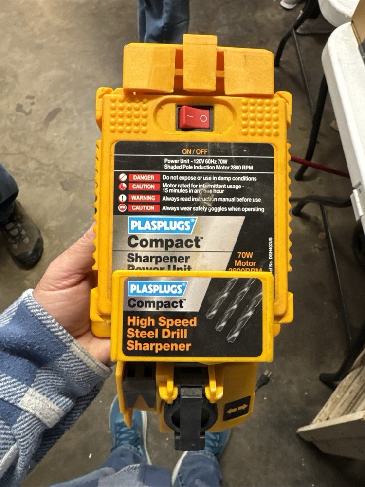 Plasplugs Compact Sharpener Unit For Drill Bits, Or Knife, Scissors
