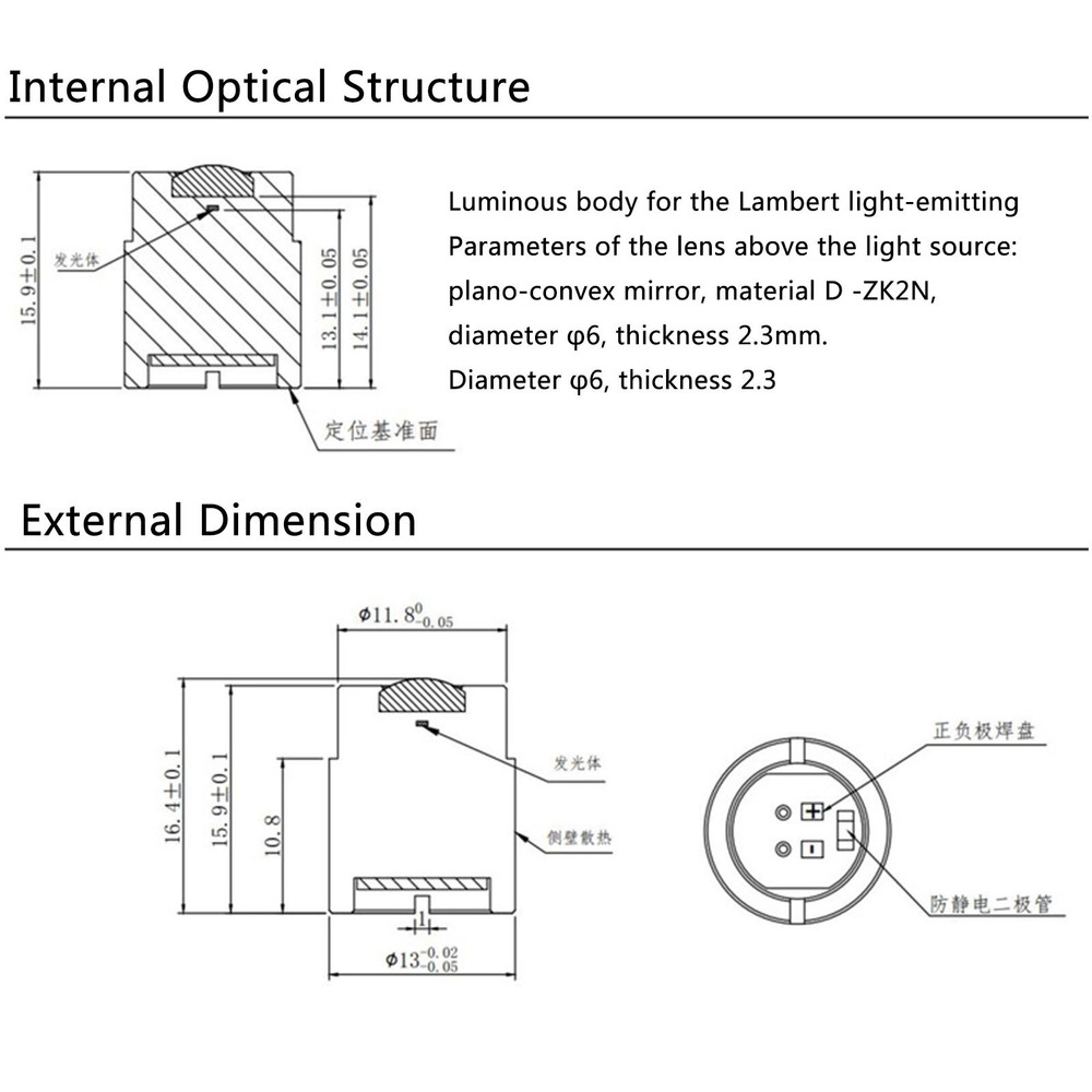 1pc yellow laser light 3.5W laser light source module auto headlight accessories