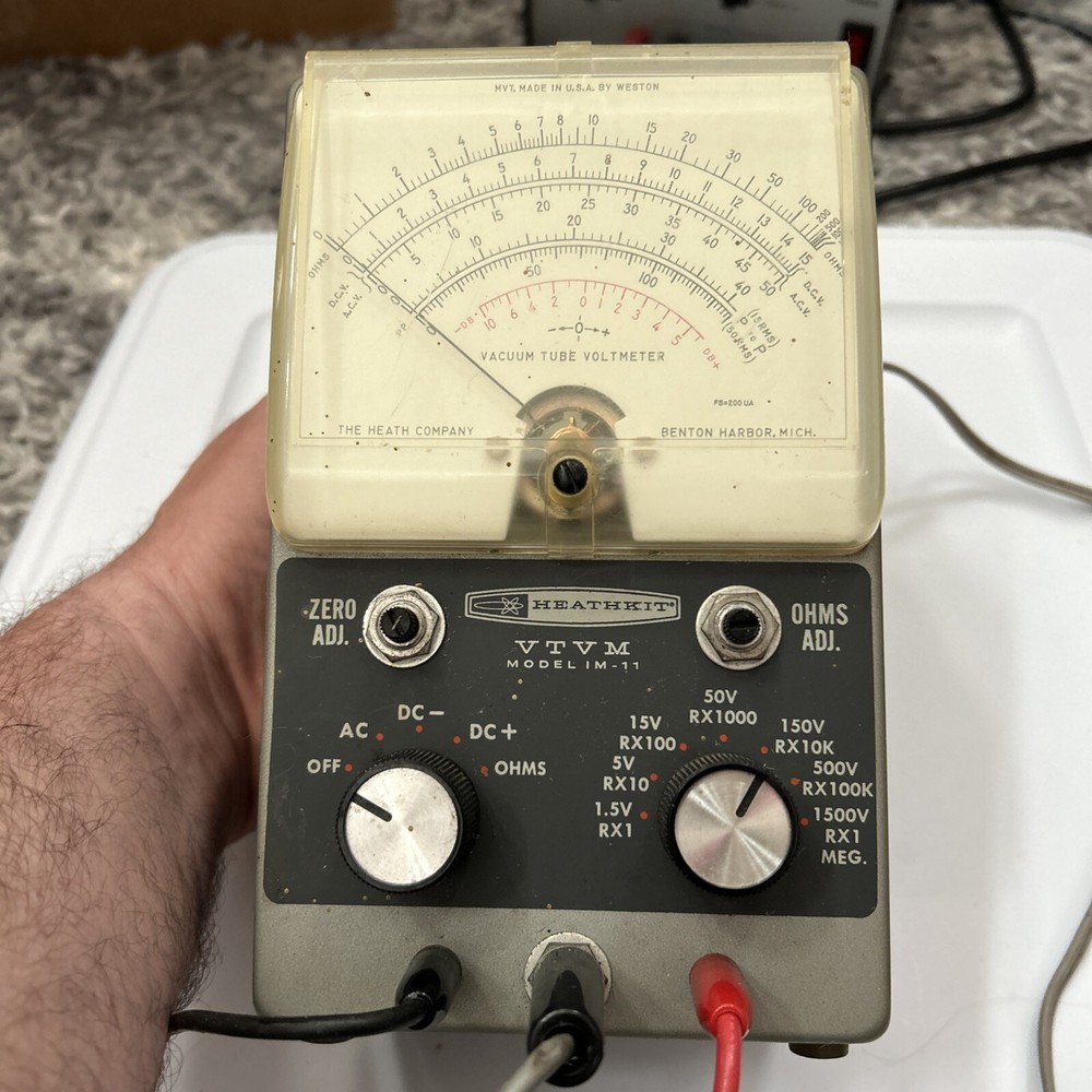 HEATHKIT VTVM MODEL IM-11 VACUUM TUBE VOLTMETER Working Condition