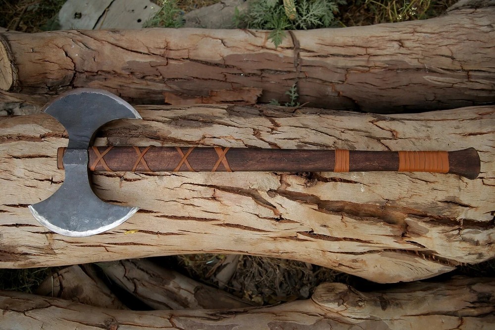 Large Norse Axe, Double Edge blade axe, Hand forge Axe, Double sided Axe