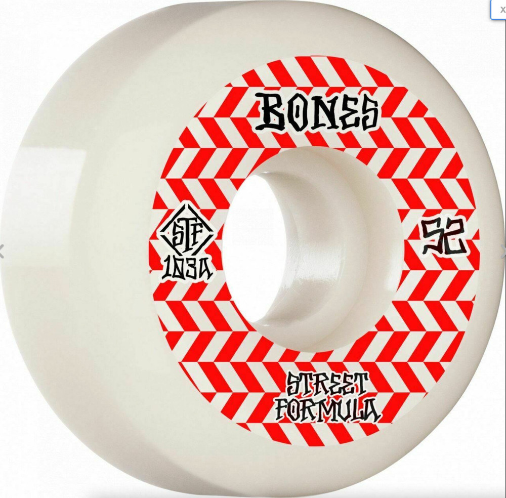Bones STF PATTERNS V5 Series Skateboard Wheels 52mm 103a duro