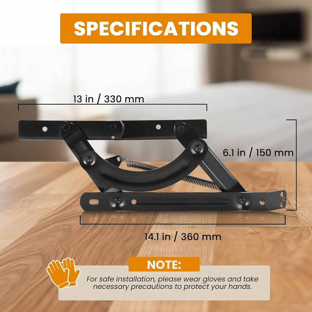 Futon Hinges, Adjustable Spring Mechanism Spring Hinge for Most Foldable Sofa...