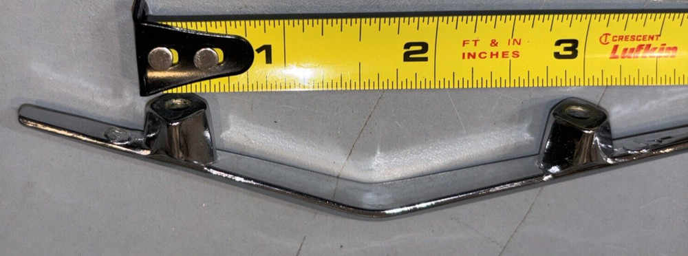 Chrome Plated Chevron Cabinet Door Handle Pull. 3” Hole Pattern