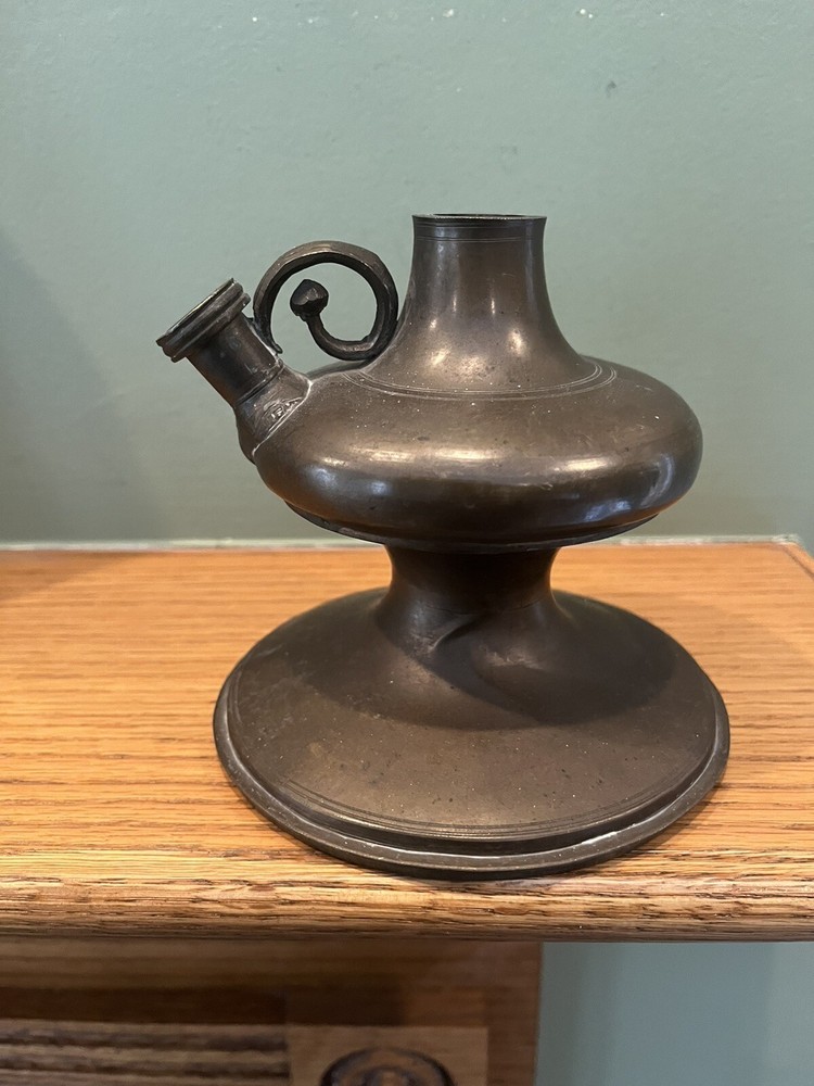 Antique Brass Hookah Base Pot Signed on the Bottom