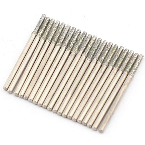 JINGLING 2mm Diamond Drill Bits Grinding Head Lapidary Tools Head Diameter 2mm